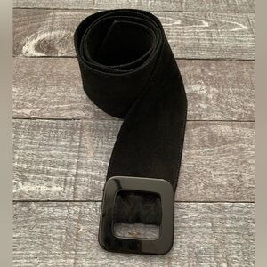Suede Black Belt